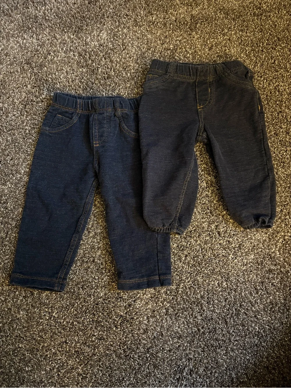 Carter's Dark Navy Pull-On Jeans-Style Pants
